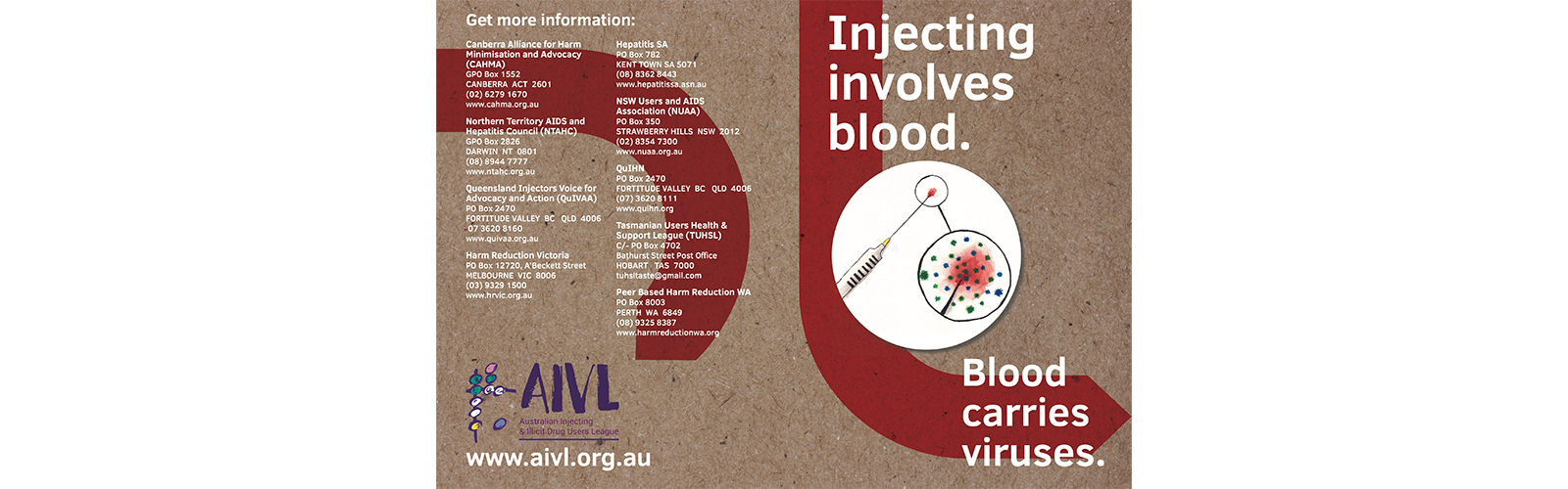 Featured image for “Injecting Involves Blood – Be ‘Blood Aware’”