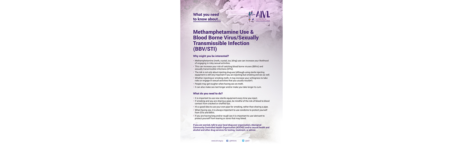 Featured image for “Methamphetamine use and Blood Borne Virus/Sexually Transmissible Infection (BBV/STI)”