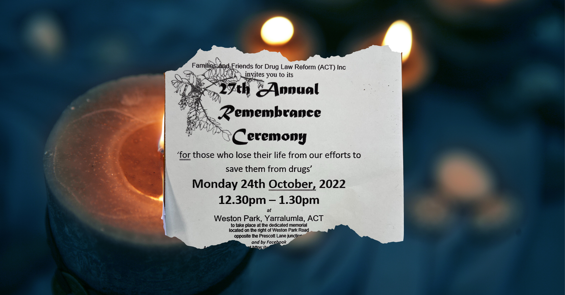Featured image for “AIVL and CAHMA at the 27th Annual Remembrance Ceremony for those who lose their life to illicit drugs”