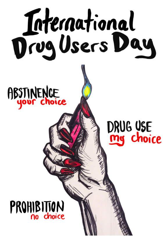 International Drug Users Day Poster Femme Hand Lighter